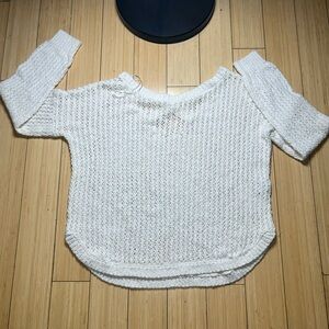 Hollister Sweater Criss-cross On Back Cream Women’s Oversized Small